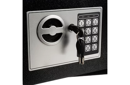 Seif electronic cu cheie și lacăt cu cod - depozit sigur pentru bunuri de valoare