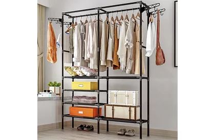 Dublu suport pentru haine XXL - 173 x 36 x 108 cm