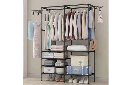 Dublu suport pentru haine XXL - 173 x 36 x 108 cm