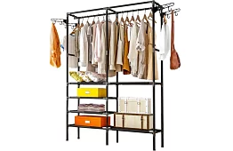 Dublu suport pentru haine XXL - 173 x 36 x 108 cm