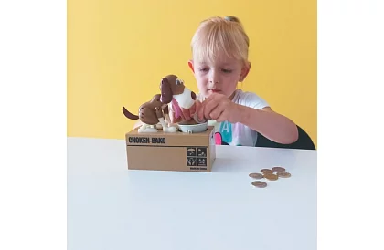 Cutie pentru monede – Câine flămând - maro