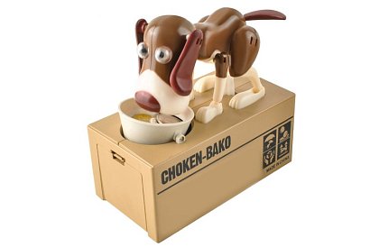 Cutie pentru monede – Câine flămând - maro