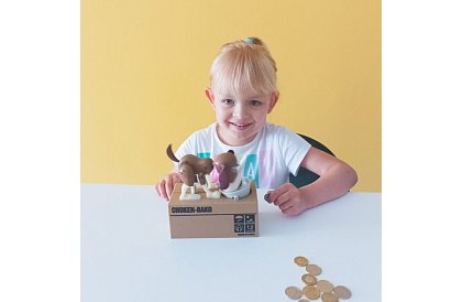 Cutie pentru monede – Câine flămând - maro