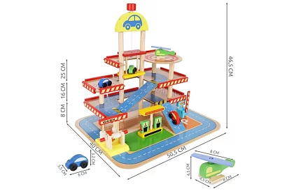 Parcare din lemn – garaj pentru copii