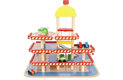 Parcare din lemn – garaj pentru copii