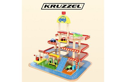 Parcare din lemn – garaj pentru copii