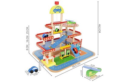 Parcare din lemn – garaj pentru copii