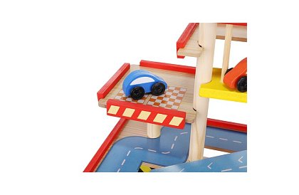 Parcare din lemn – garaj pentru copii