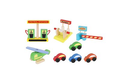 Parcare din lemn – garaj pentru copii