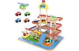 Parcare din lemn – garaj pentru copii