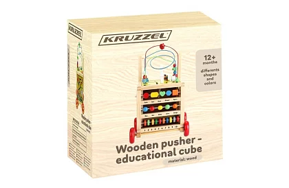 Cubul educațional și educativ din lemn pentru copii