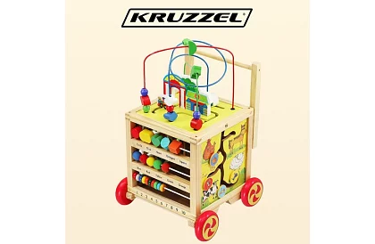 Cubul educațional și educativ din lemn pentru copii