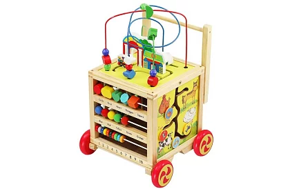 Cubul educațional și educativ din lemn pentru copii