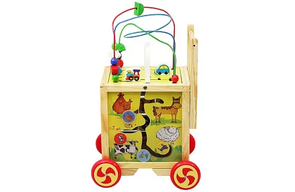 Cubul educațional și educativ din lemn pentru copii