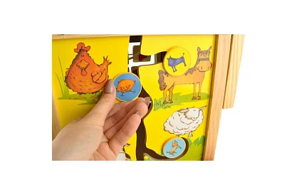 Cubul educațional și educativ din lemn pentru copii