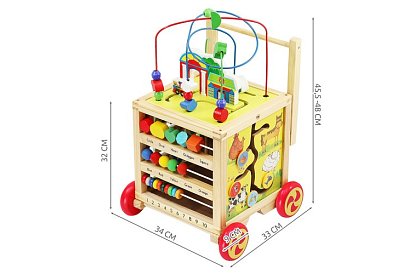 Cubul educațional și educativ din lemn pentru copii