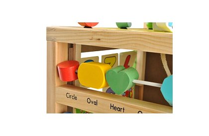 Cubul educațional și educativ din lemn pentru copii