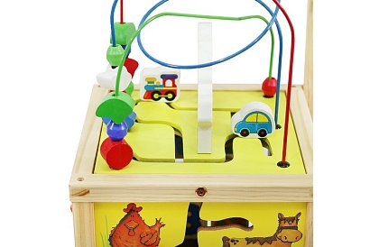 Cubul educațional și educativ din lemn pentru copii