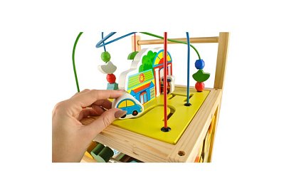 Cubul educațional și educativ din lemn pentru copii