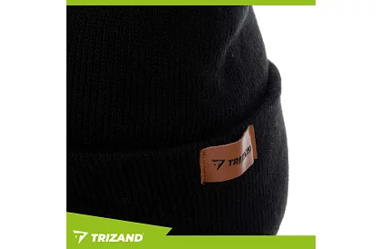 Căciulă de iarnă cu două straturi și lanternă LED - neagră