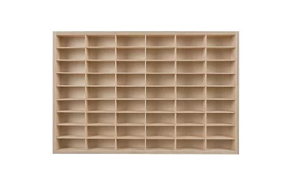 Raft din lemn - organizator pentru mașinuțe - 54 compartimente