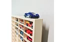 Raft din lemn - organizator pentru mașinuțe - 54 compartimente