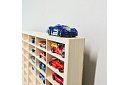 Raft din lemn - organizator pentru mașinuțe - 54 compartimente