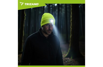 Căciulă de iarnă cu două straturi și lanternă LED – galbenă