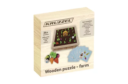 Joc de lemn 2în1 – fermă