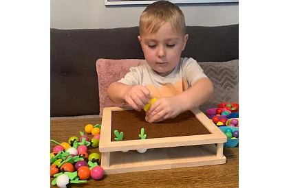 Joc de lemn 2în1 – fermă