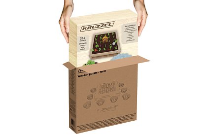 Joc de lemn 2în1 – fermă