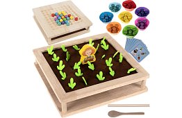 Joc de lemn 2în1 – fermă