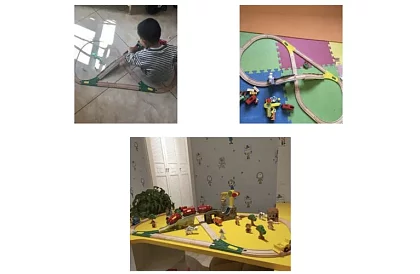 Calea ferată din lemn - cale ferată pentru trenulețe 3,2 m