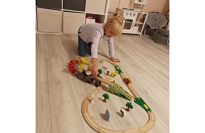 Calea ferată din lemn - cale ferată pentru trenulețe 3,2 m