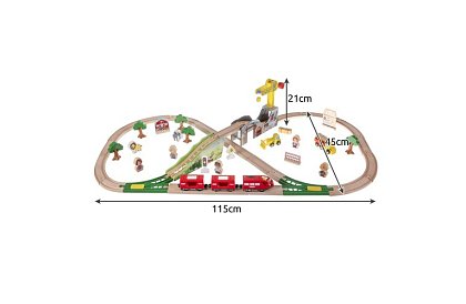 Calea ferată din lemn - cale ferată pentru trenulețe 3,2 m