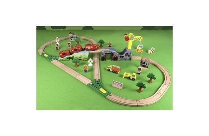 Calea ferată din lemn - cale ferată pentru trenulețe 3,2 m