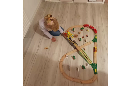 Calea ferată din lemn - cale ferată pentru trenulețe 3,2 m