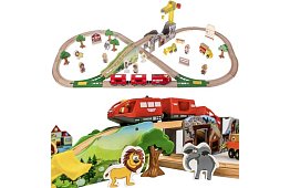 Calea ferată din lemn - cale ferată pentru trenulețe 3,2 m