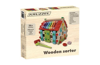 Casă senzorială educațională din lemn