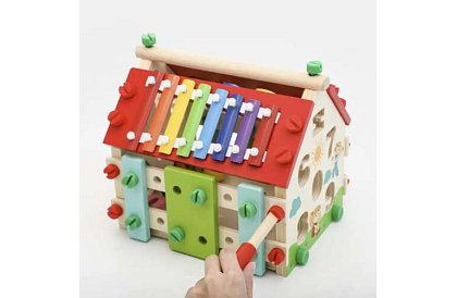 Casă senzorială educațională din lemn