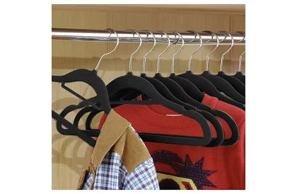 Barele de catifea pentru îmbrăcăminte - 20 buc - negre