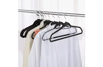 Barele de catifea pentru îmbrăcăminte - 20 buc - negre