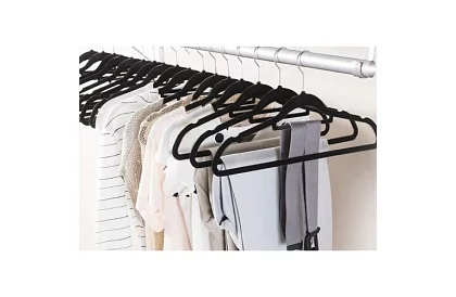 Barele de catifea pentru îmbrăcăminte - 20 buc - negre