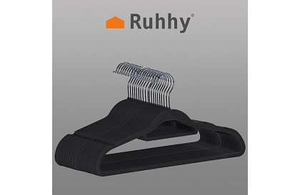 Barele de catifea pentru îmbrăcăminte - 20 buc - negre