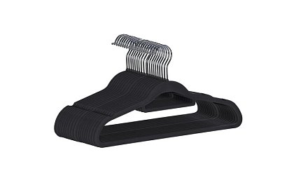 Barele de catifea pentru îmbrăcăminte - 20 buc - negre