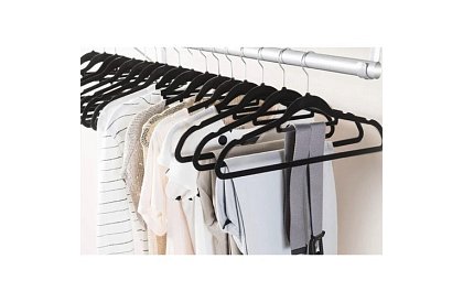 Barele de catifea pentru îmbrăcăminte - 20 buc - negre