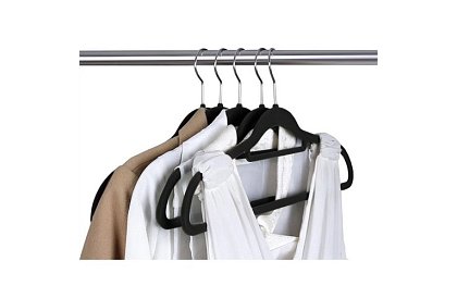 Barele de catifea pentru îmbrăcăminte - 20 buc - negre