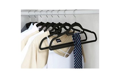 Barele de catifea pentru îmbrăcăminte - 20 buc - negre