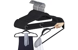 Barele de catifea pentru îmbrăcăminte - 20 buc - negre