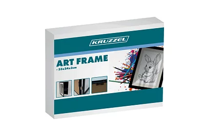 Cadru artistic de deschidere pentru fotografii – desene A4 - negru